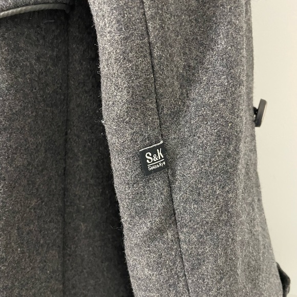 SOIA AND KYO- dark grey wool coat size medium - Picture 3 of 6